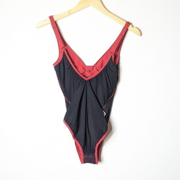 Gottex Red One Piece Swim Suit Ruched Studded Maillot size 6 NWT - Picture 7 of 12